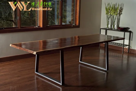Vivo borde de madera roja mesa de comedor o escritorio w / hechos ... Escritorio comedor