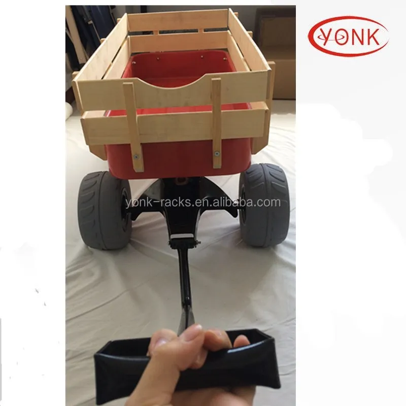 thumbnail interactive-video image 1 of Ironmax Outdoor Wagon For Kids & Garden – Red, 330lbs Capacity, Wood Railing, Foldable 1 of 5
