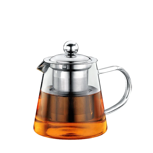制造商定制 800毫升 1000毫升 1500毫升高硼硅玻璃输液茶壶带柄