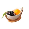 luxury kitchen use solid wood dish rack fruit bowl rack for sale
