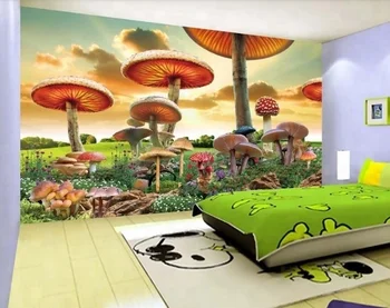 3d Animacion Dibujos Animados Setas Y Flor Dibujo Personalizar El Tamano De Los Ninos De La Pared 3d Ninos Pared Mural 3d Papel Pintado Buy