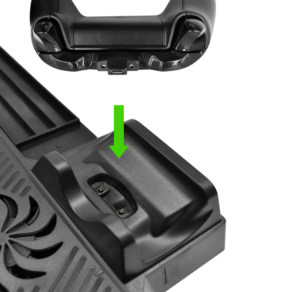 Cooling Stand For Xbox One X Dual Controller Charging Dock Station With Led Indicators For Xbox