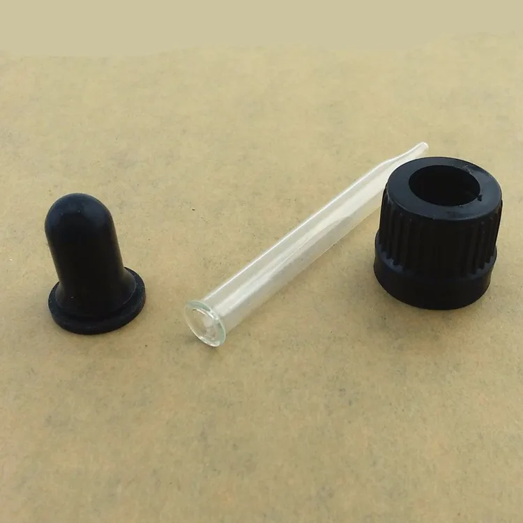 18mm Tamper Proof Glass Dropper With Pipette18/410 Tamper Security Cap