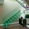Factory finished glass steps straight staircase systems with professional proposals offered