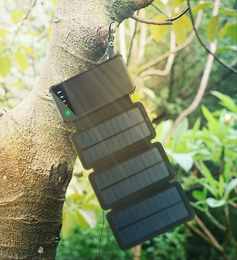 Waterproof Outdoor Portable Backpack Sunpower Panel 10000mAh Dual USB Solar Phone Charger Power Bank - ANKUX.COM