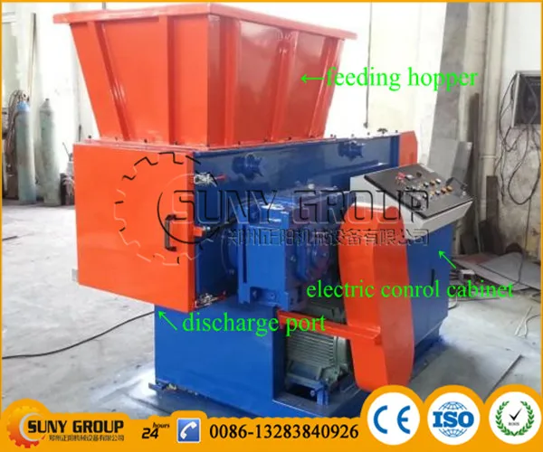plastic shredder/hard disk shredder/mobile tire shredder