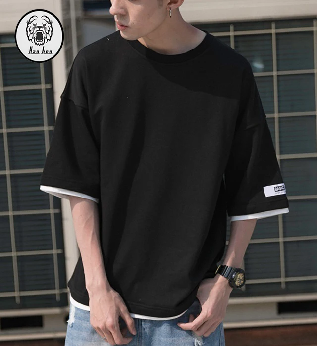 New Harajuku Style Solid Color Oversize Loose Men Der Hip Hop Half Sleeve T Shirt Buy Blank T Shirt Hip Hop T Shirt Einfache Hip Hop T Shirt Product On Alibaba Com