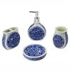 BX group blue and white resin hotel bath set bathroom accessories set