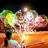 18 Inch High Quality Transparent Bobo Wedding Party Decoration LED Light Balloons with party decoration 3 meter length string le