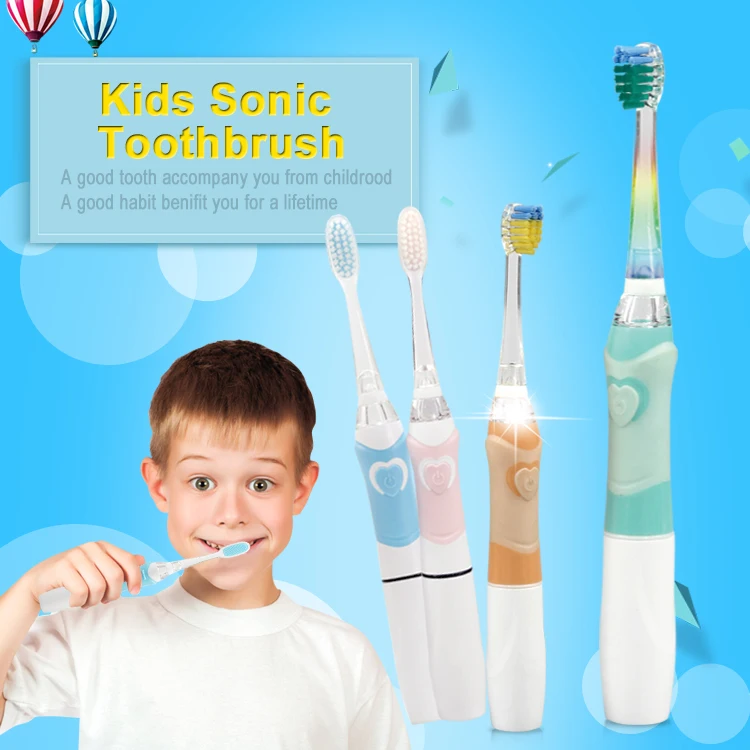 Lovely Kids Sonic Toothbrush With Flashing Led Light - Buy Kids Sonic ...