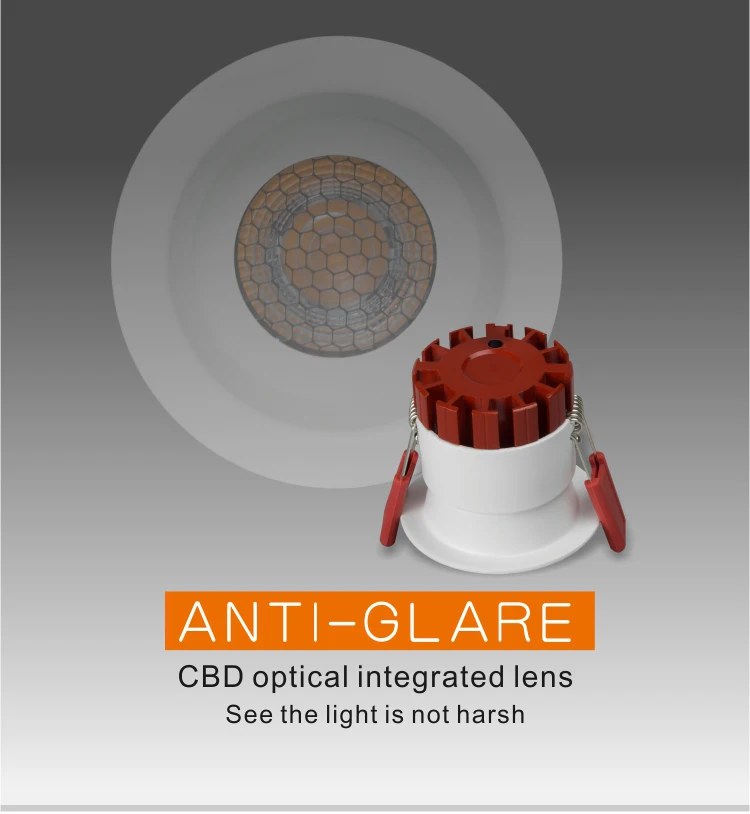 Anti-glare flicker free 5 years warranty naroow bezel 6W LED downlight