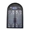 House exterior antique chinese arched entry wrought iron doors