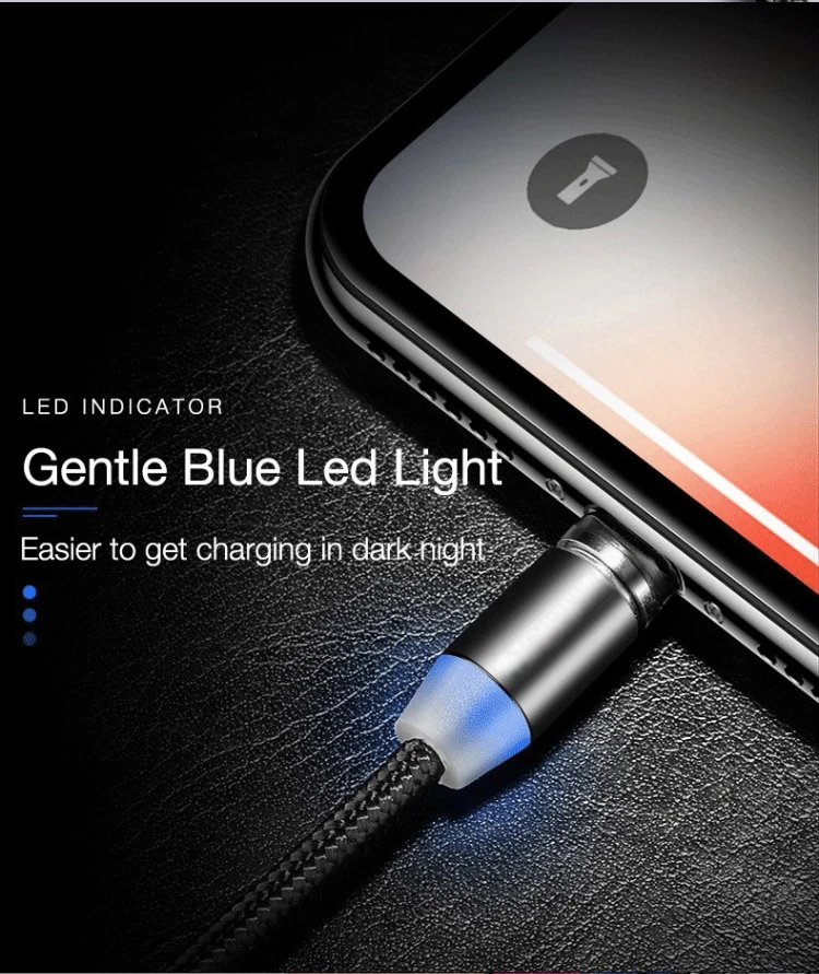 Hot sale 2.4A 3 in1 Nylon magnetic USB data line  charging USB cable for android and Type C and ios