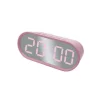 popular cheap oval LED table clock mirror clock
