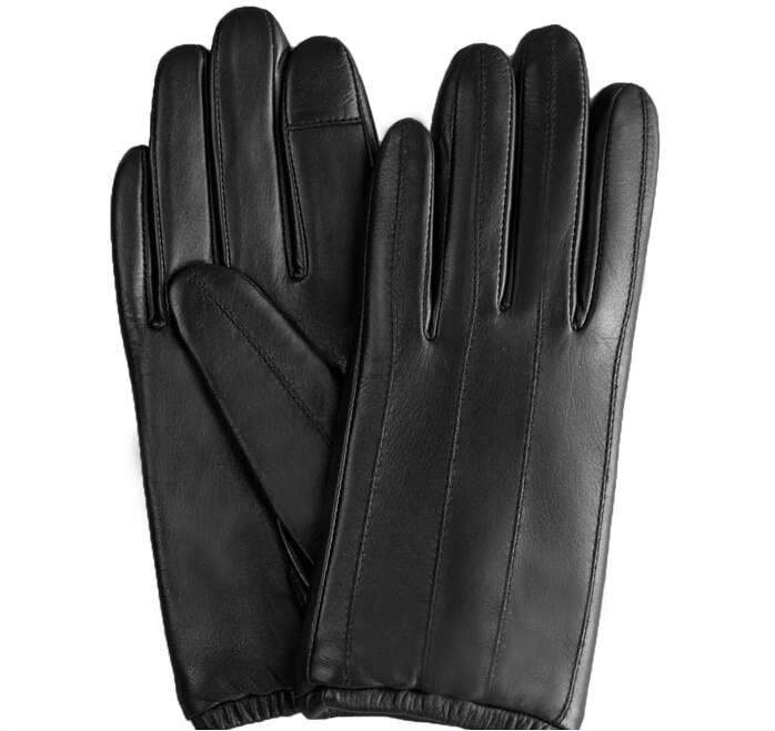 mens short warm fashion smartphone leather touch glove
