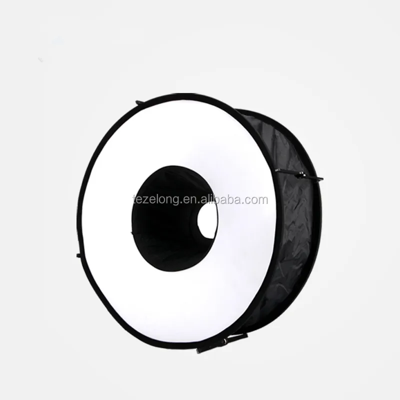 New Black 43cm Portable Round Softbox Universal Photography Studio Flash Diffuser Soft Box Strap Oxford Cloth for Camera Flash.