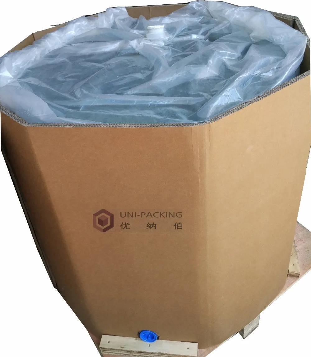 1000l Heavy Duty Cardboard Packaging Box With Liner Bag For Liquid