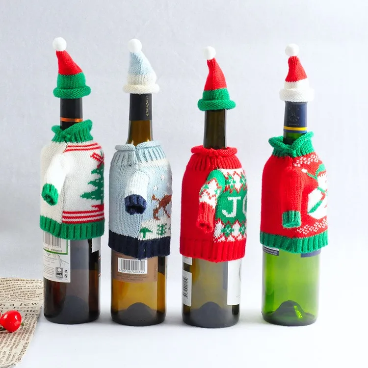 Colorful Crochet Snowman Wine Bottle Cover Christmas - Buy Snowman Wine ...