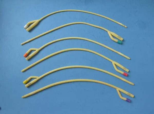 disposable 2 way antibacterial foley catheter with hard valve