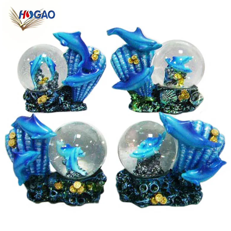 Ocean Wave Water Globe Animal Decor Collectible Family Dancing LED Dolphin Snow Globe