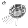 Steel handle punching holes basket colander stainless steel strain colander set