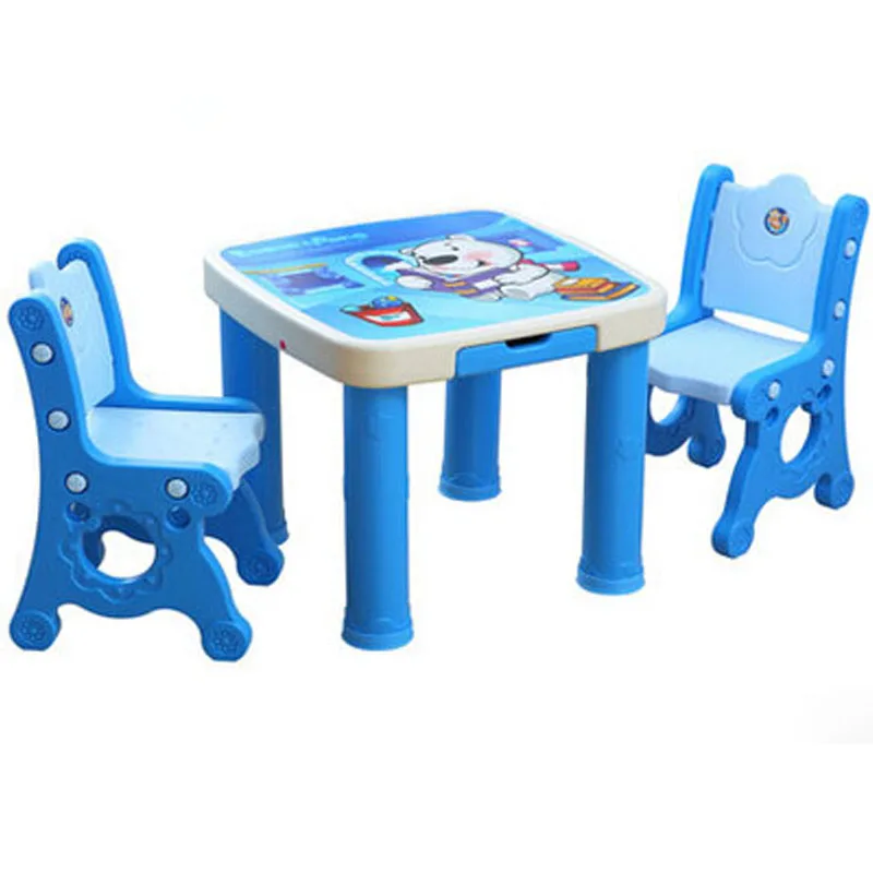 plastic study table and chair