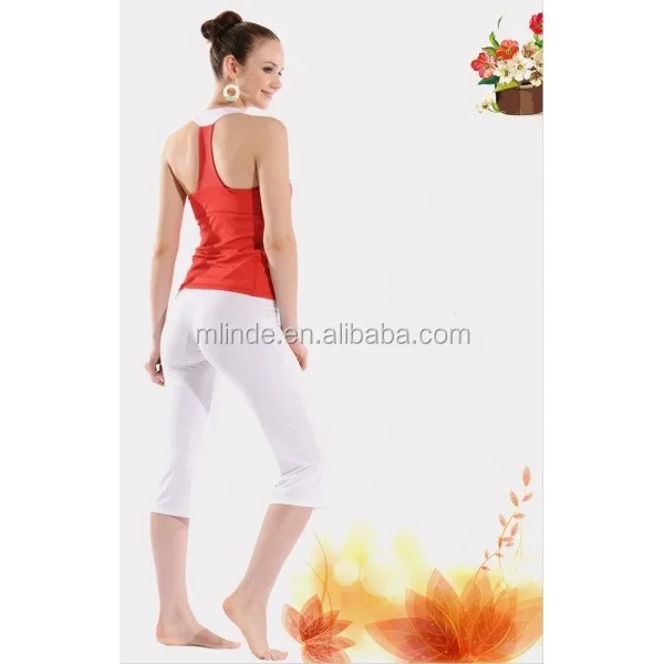 white yoga top