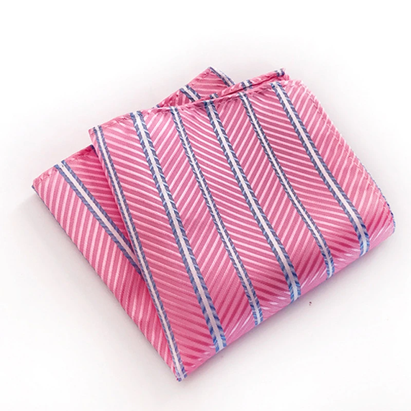 High quality 100% Silk Mens 25CM Pocket Square Printing Plain Color Handkerchief