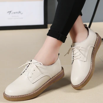 Cheapest 2018 Winter New Flat Bottom Genuine Leather Casual Women's ...