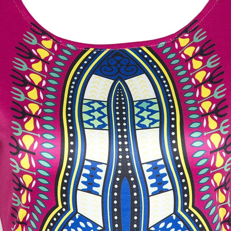 Modern Tight African National Kitenge Print Style Dress Designs For Girl