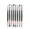 Wholesale 8pcs brush black Double Ended Eyeshadow Makeup Brushes