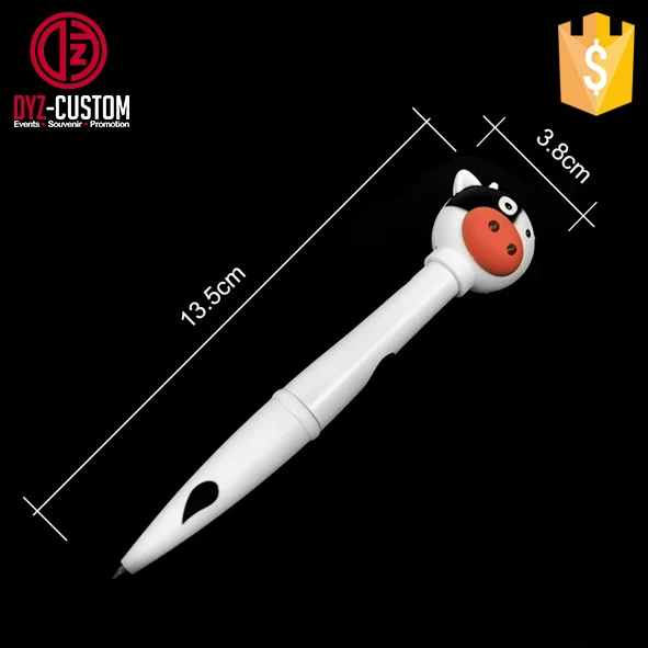 Novelty Animal Led Ballpoint Pen With Sound Cow Pen With Led Light And