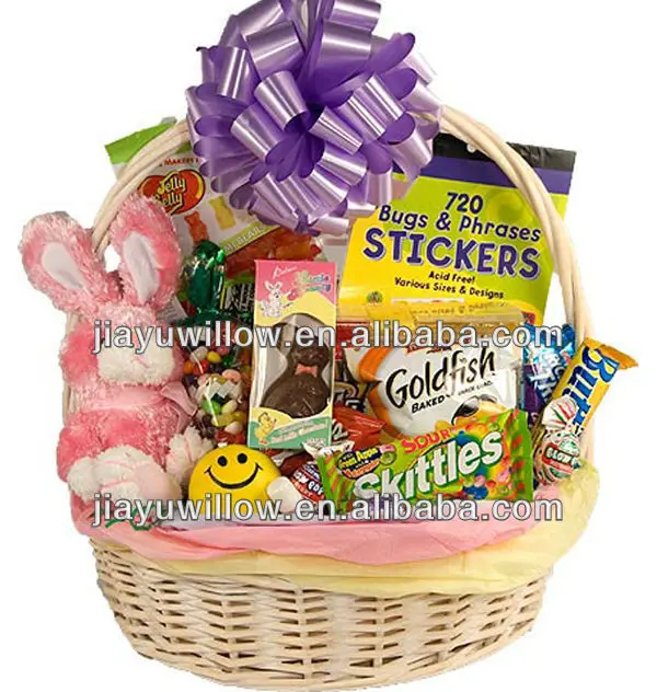 Wholesale Empty Birthday's Wicker Gift Or Flower Basket From