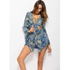 The Newest European Style 2 PCS Printed Woman Sexy Dress