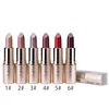 Customize Private label lip stick cosmetics make your own Waterproof matte dark lipstick GOLD 6 colour Matte Lipstick
