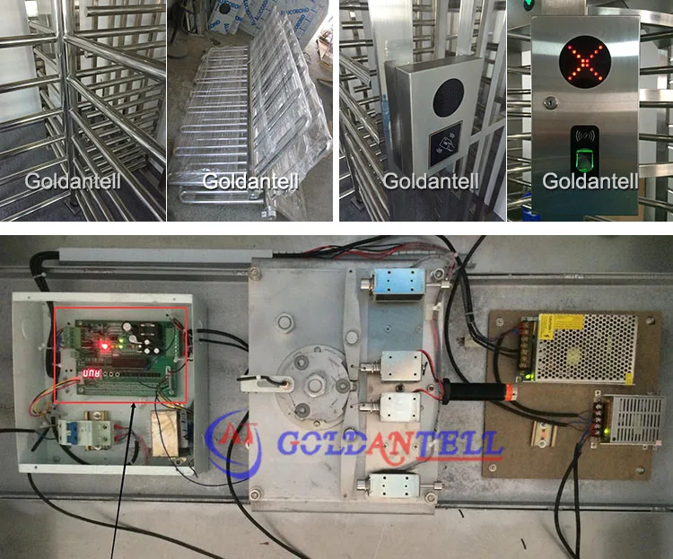 Electronic Turnstile Barrier Gate with 0.2s Barrier Open/Close RS485 Communication and 600mm Passage Width