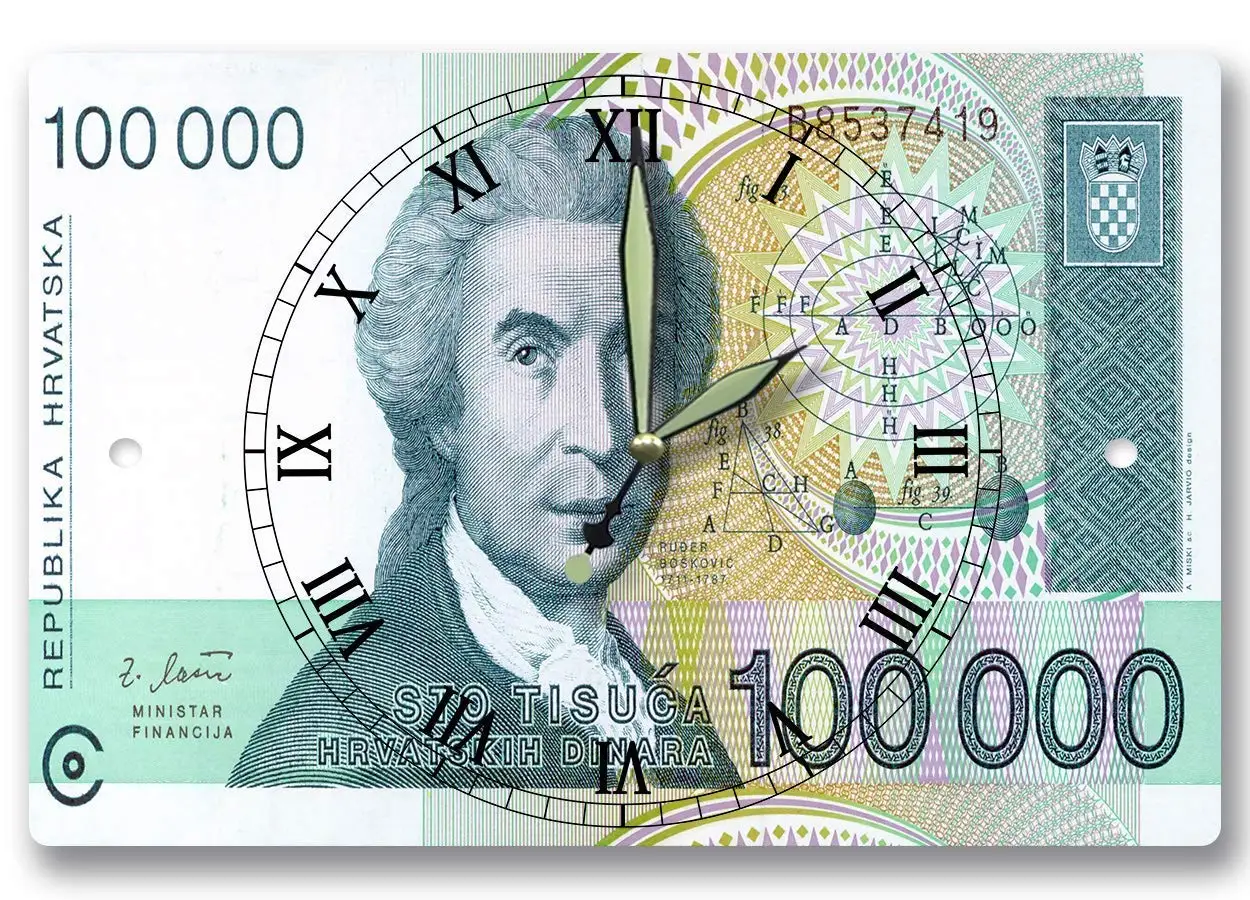 Dinar Currency Find Deals On Line At Alibaba Get Quotations Ruggero Boscovich Money Clock Series 1991100000 Croatian October Dinar 8 X 12 Inch Wall Physicist