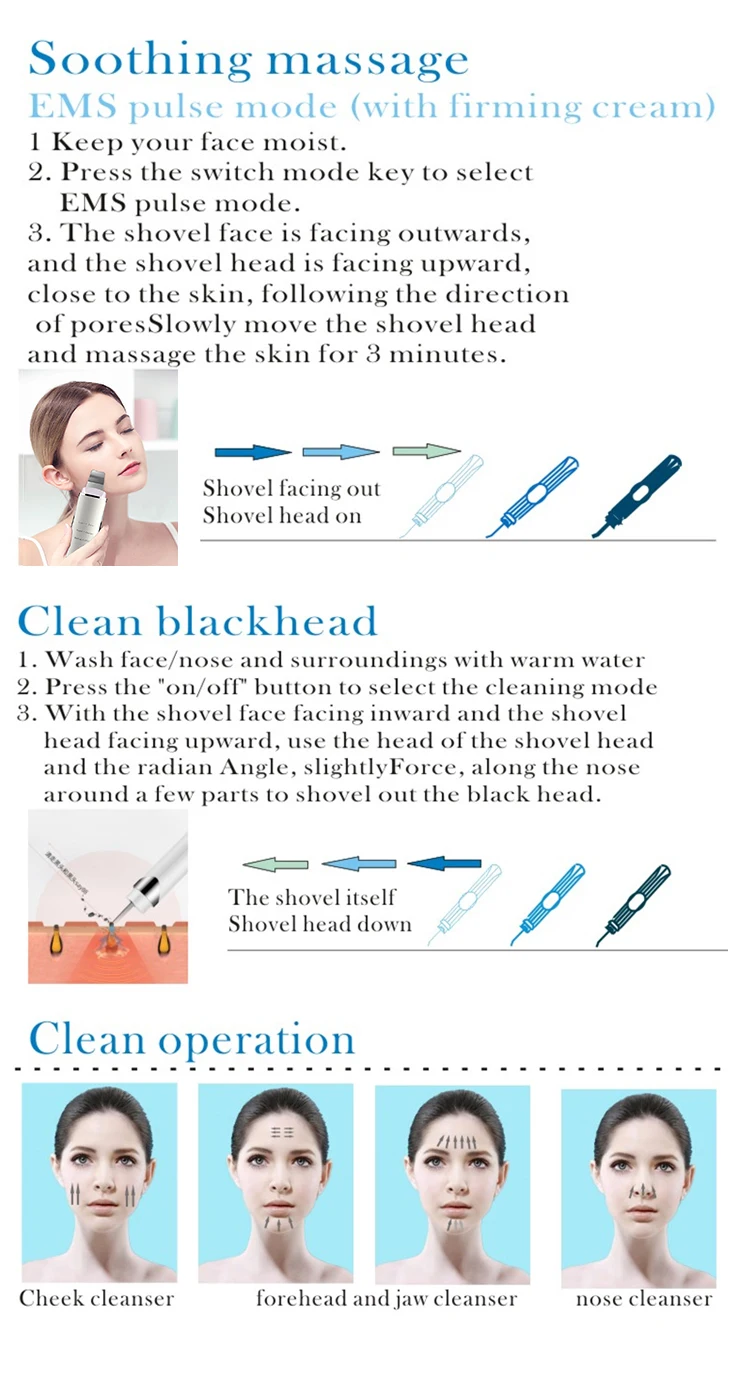 new product Acne And Mole Removal ultrasonic machine cleaner Clean the Skin Remove skin scrubber Beauty Equipment Beauty