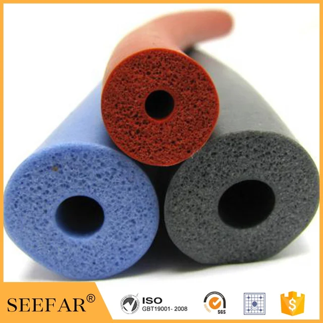 factory supply good quality silicone rubber foam insulation tube
