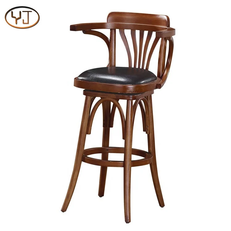 
Bar Chair Design High Swivel Wooden Loft Bar Chair 
