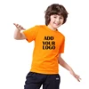 Free shipping custom printed 100% premium cotton primary school uniform kids t shirt