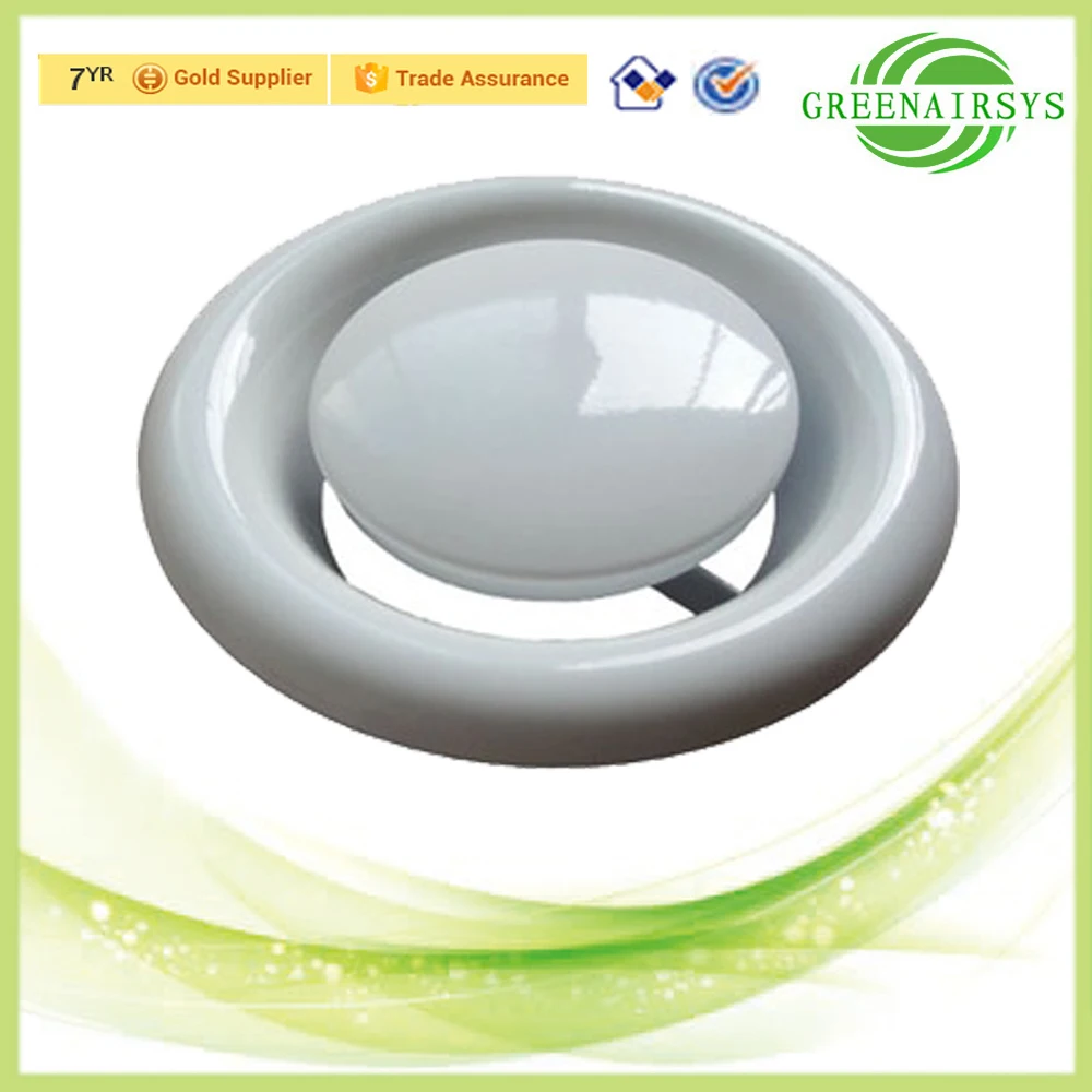 Aluminum Decorative Round Ceiling Supply Air Diffuser For Hvac System