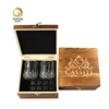 Amazon Hot Sell Whiskey Chilling Stones Set Granite Sip Rocks perfect Wine Gift Set With Crystal Glasses