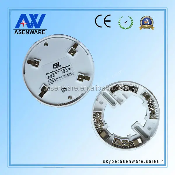 Black Fire Smoke Detector Alarm DC24V