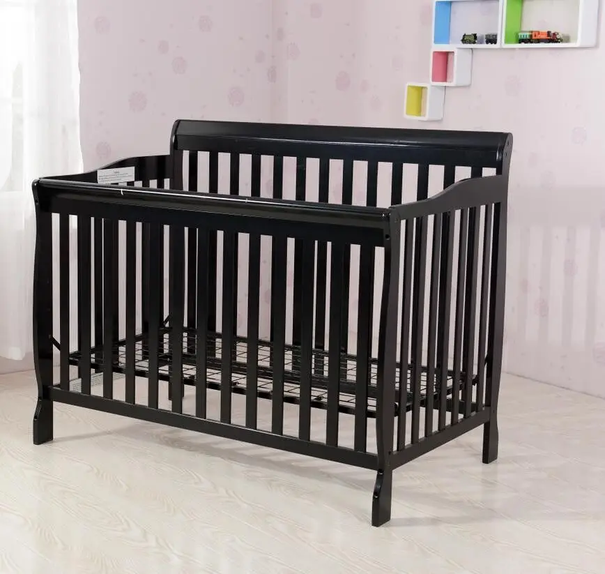 three gears to adjustable adult size wooden baby crib