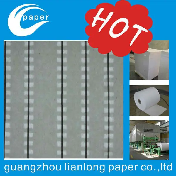 high quality, anti-counterfeiting security thread watermark, with metalic thread and color fibre