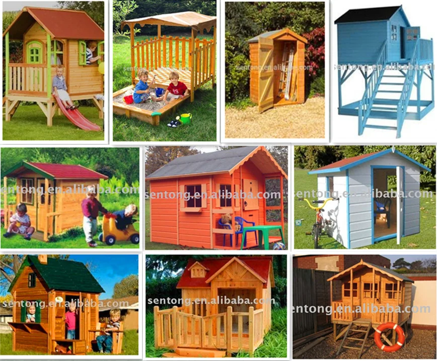 two story wooden playhouse