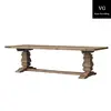 Antique Dining Room Furniture Solid Oak acacia Wooden Rustic Dining Table
