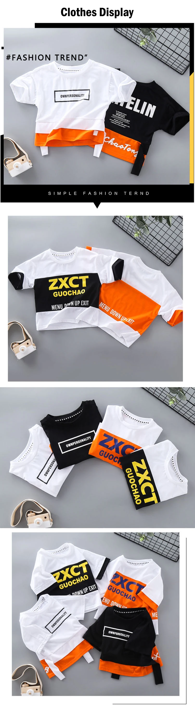 DRXBNZ1903B504 Hot sales kids clothes summer children clothing hip hop kids t shirts new design boys t shirts