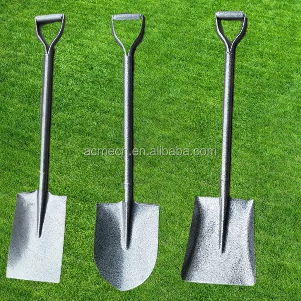 Acero Al Carbono Excavando Derecho Mango De Madera Pala Para La